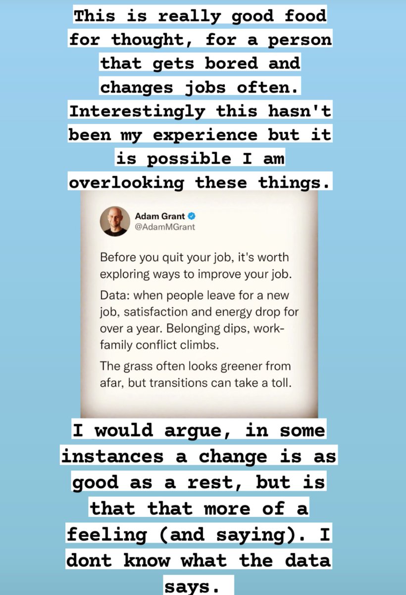 Feels and research about career transitions...