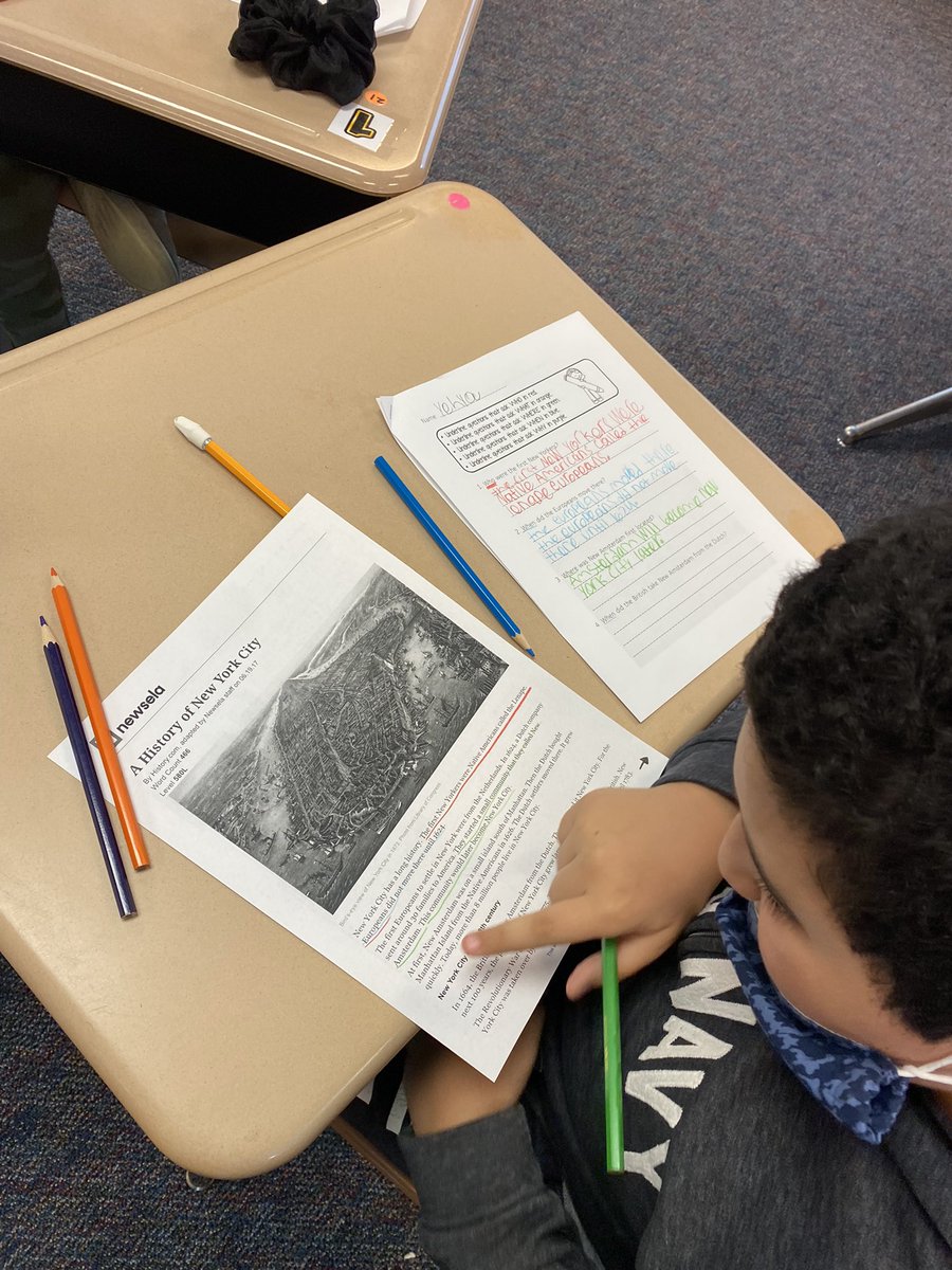 GottfriedCrew's tweet photo. Look at our close readers! On Friday, we color-coded a fictional text (our novel study, Fish in a Tree) and today, we are color-coding a nonfiction text! We are investigating “Right There” questions. #closereaders #FishinaTree #righttherequestion https://t.co/0jdbpmwVq3