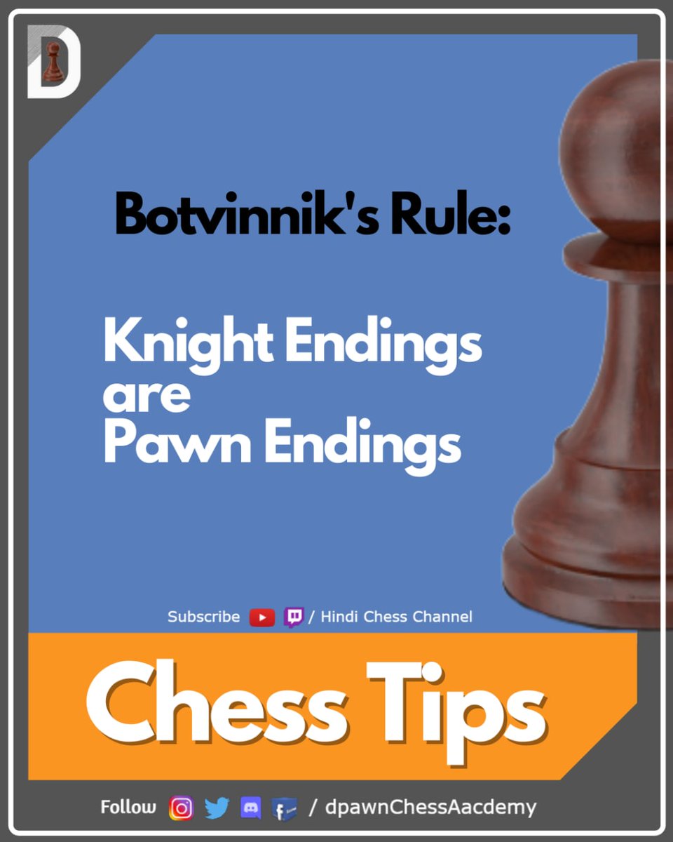 #2 Chess Tips 😉♟️

Knight Endings are Pawn Endings.

#puzzles #chessTips #didyouknow #chessquotes #playersprofile 
#chessendgames #tournaments 
#dpawn #dpawnchess