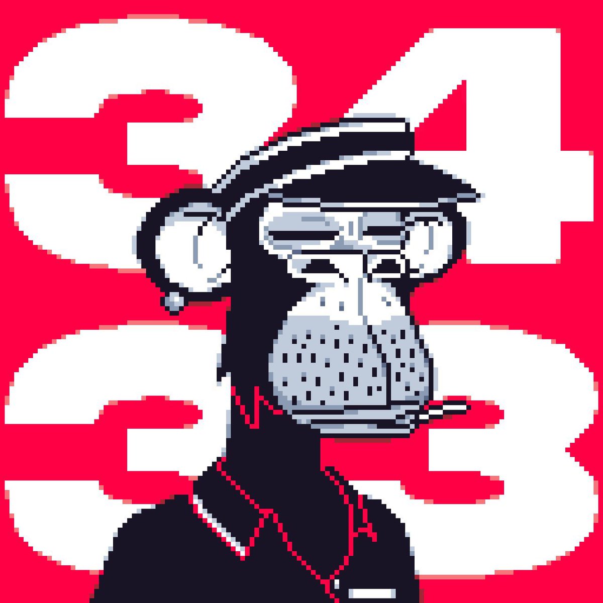 The talented artist RISHI <a href="/pxlrshi/">pxlrshi</a> has pixelated my Ape 3433 into a beautiful work of art! Thank you my friend, I LOVE IT! 🙏 🦧 #BAYC <a href="/BoredApeYC/">Bored Ape Yacht Club 🍌</a>