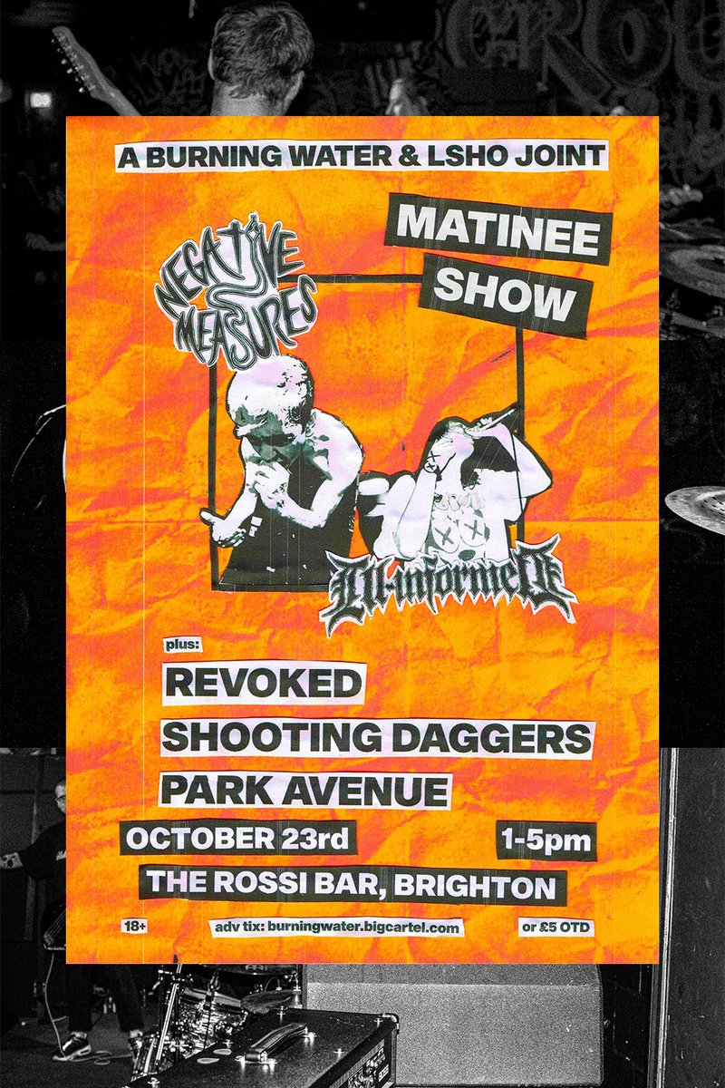 This Thursday we start our co-run with <a href="/NegativeMHC/">NEGATIVE MEASURES</a>. We will be playing in Birmingham, Gloucester and Brighton alongside some incredible bands. Stick around for the evening show in Brighton as the lineup is sick. Make sure to come out to a show and mosh.

I hope you rot 🔪 IIxHC