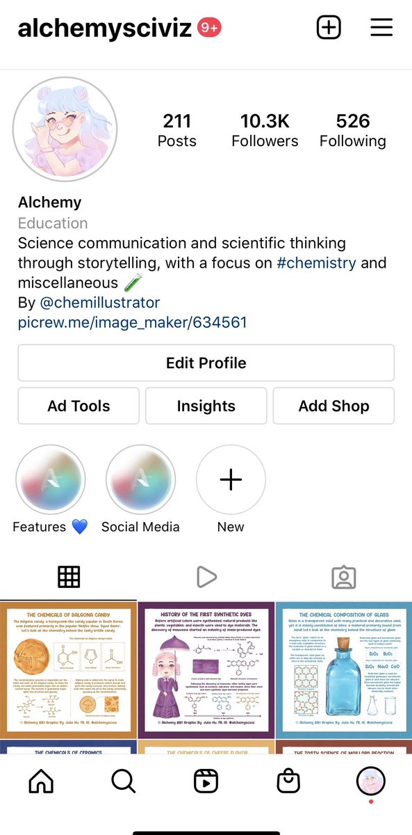 10.3k on Instagram! 
I need to start uploading new contents currently exclusive to Instagram to Twitter as well 😏#scicomm