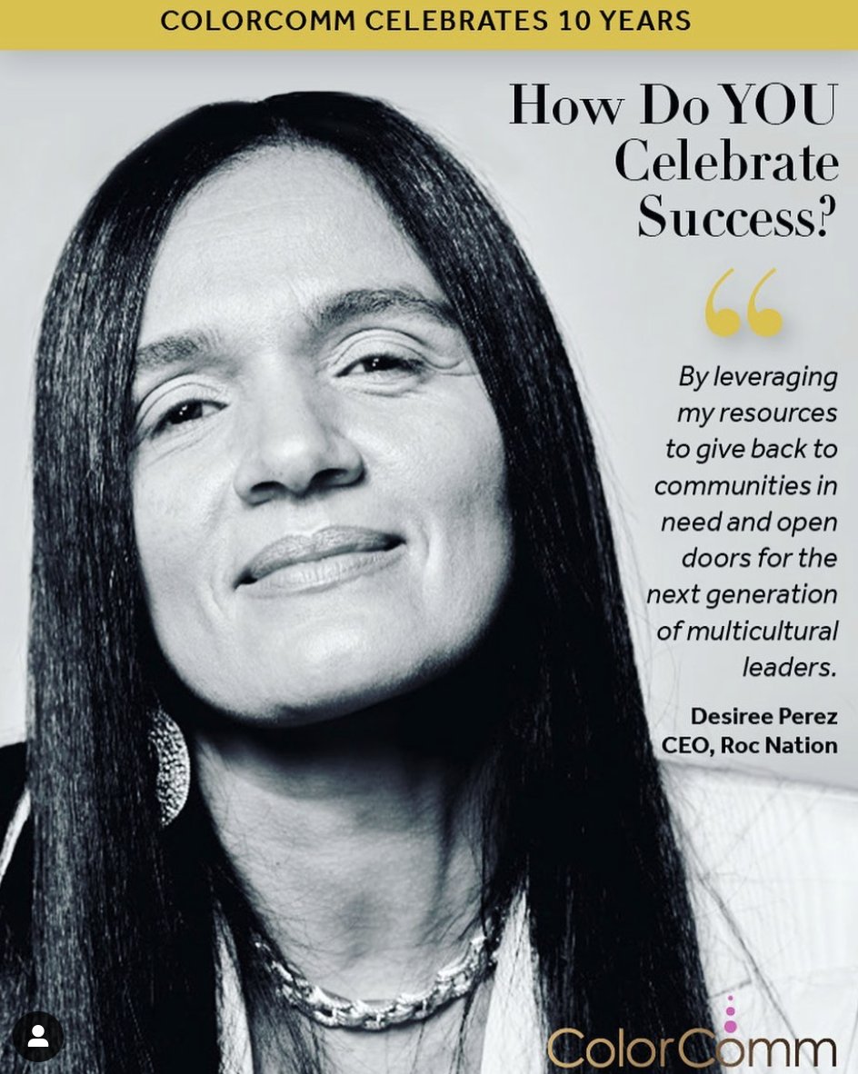 ColorCommntwk's tweet photo. . @desireeperez01, CEO of @rocnation, shares how she celebrates success by giving back! 

Share your success with #ColorComm for a chance to win Roe Caviar. 

#roecaviar #ColorComm10 #DesireePerez #RocNation #caviar https://t.co/RqtLuhZnXv