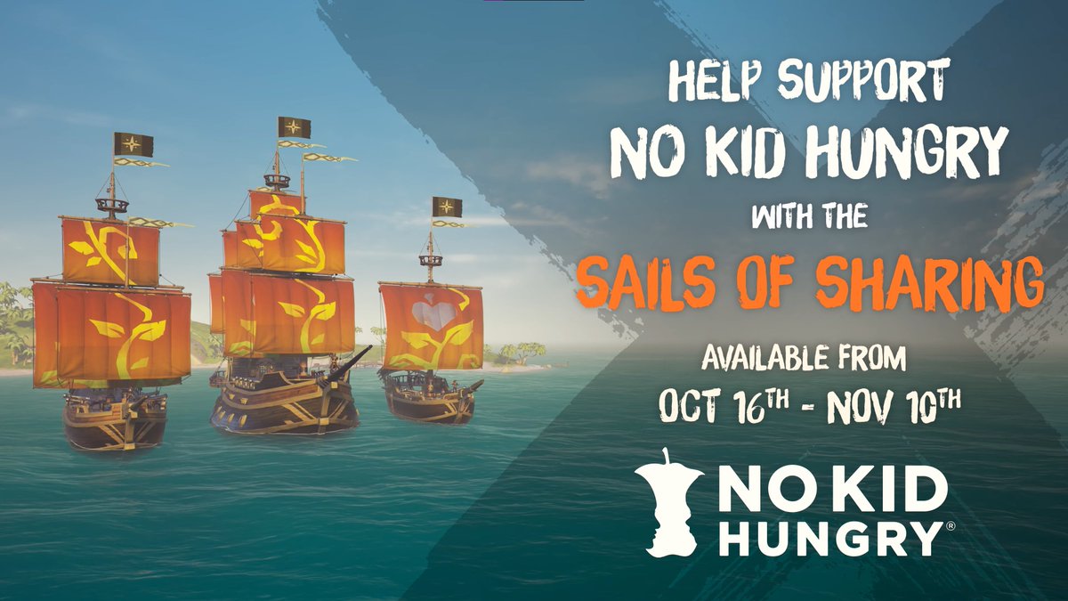 Don't forget that you can support @NoKidHungry even more with a purchase of the Sails of Sharing, available until November 10th. By picking up these sails you'll be directly helping their important work!

🍎microsoft.com/store/producti…
⛵ store.steampowered.com/itemstore/1172…