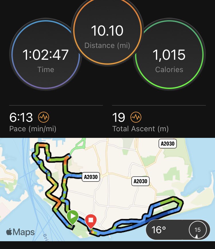 Great #greatsouthrun in Portsmouth yesterday with chip time of 1:02:39 <a href="/Great_Run/">Great Run</a> (although if you could organise an easterly wind along the seafront in future, that would be ace! 😉)