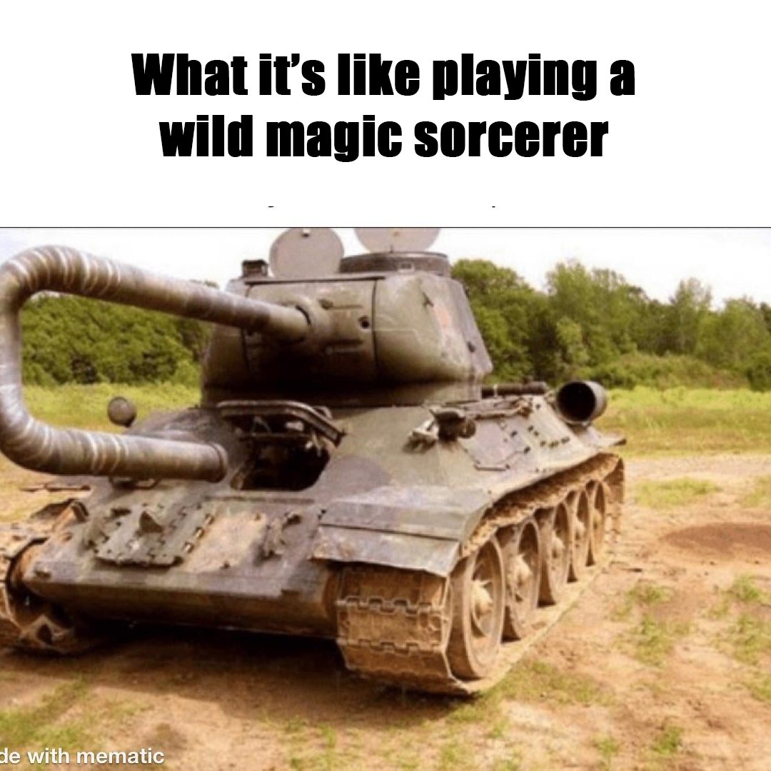 Sure, you might launch a fireball on yourself, but wild magic sorcerers are funnnnnn.

#dnd #dnd5e #ttrpg #dungeonsanddragons #dungeonsanddragons5e #memes #dndmemes #dungeonsanddreagonsmemes #ttrpgmemes #lfg #lfdm #lfgm #dndbeginners #dungeonsanddragonsbeginners