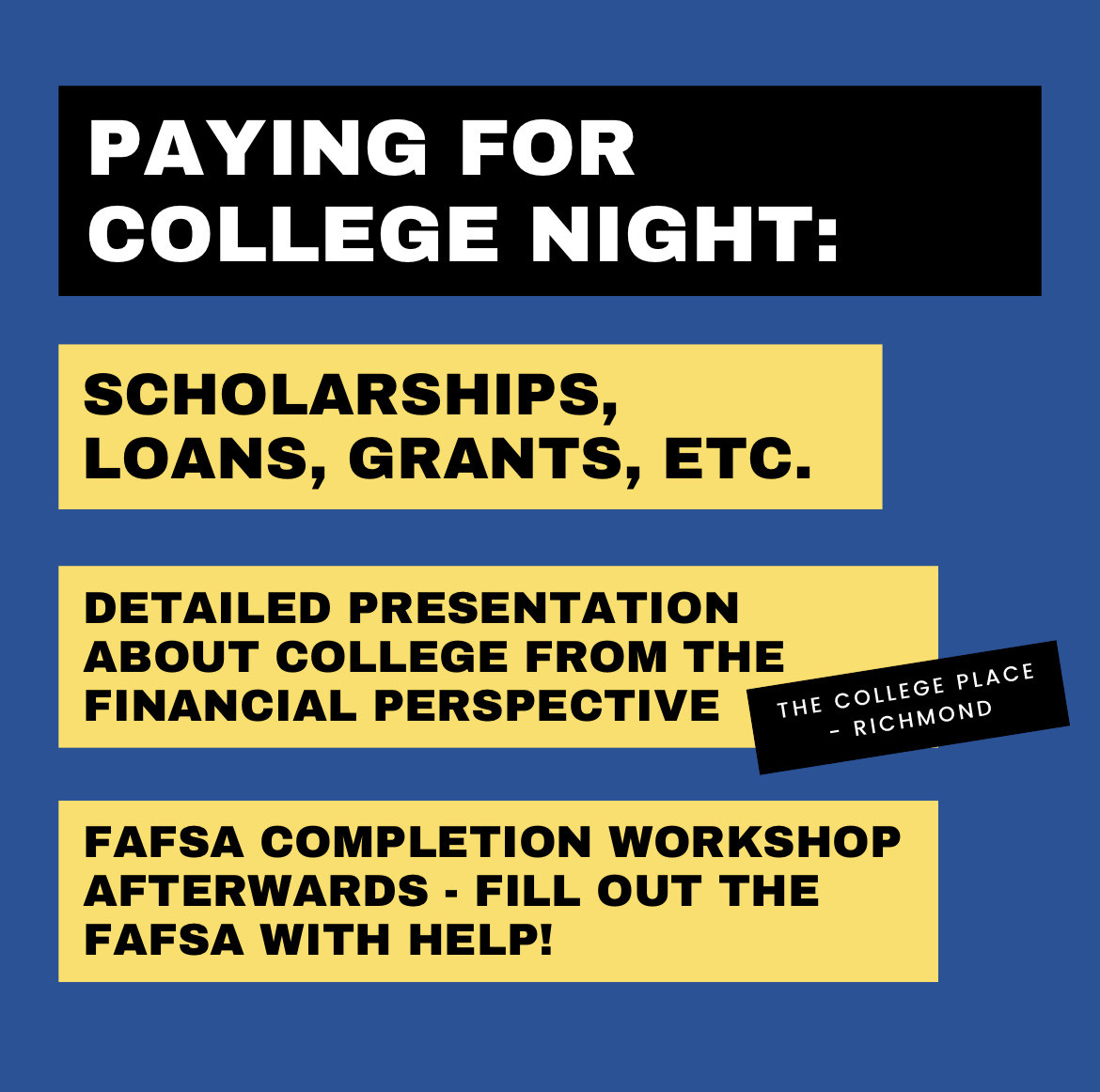 CCPSCCHSGuide's tweet image. Get excited for Paying for College Night; we can&apos;t wait to see you there!  #bettereveryday