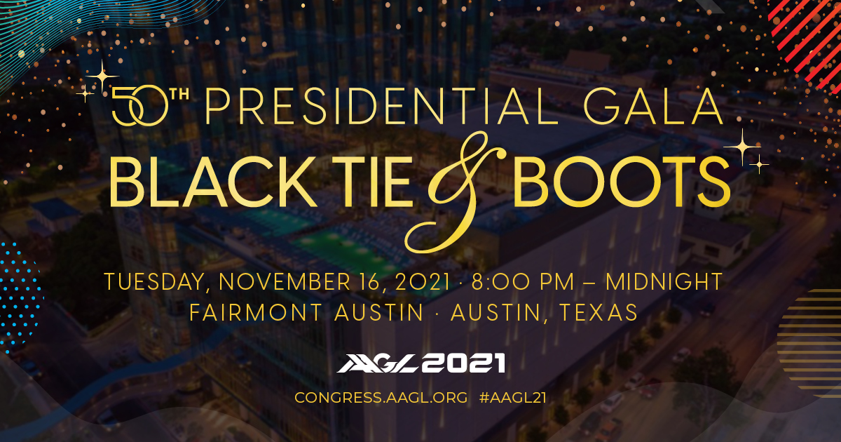 AAGL's tweet photo. Be sure to grab tickets to the #AAGL21 Presidential Gala. This year's theme is "black tie and boots" and takes place at the beautiful Fairmont Austin. More info: https://t.co/jxPQZhlTcs. #AAGL @FMIGS1 @AAGLJMIG @tedleefly @#MIGS #SurgeED @abrao_mauricio https://t.co/XiPjmJFvH8