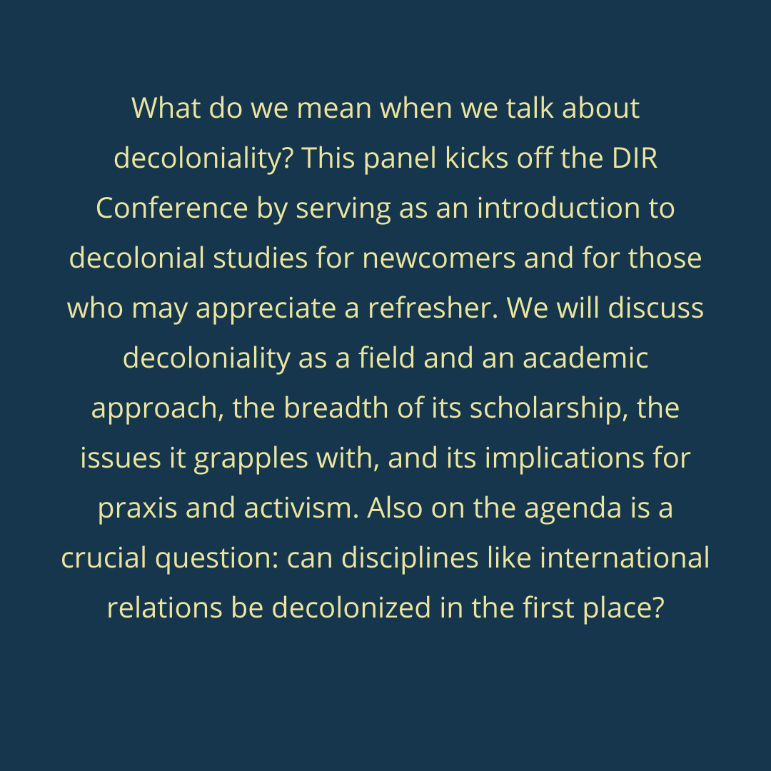 dirfletcher's tweet photo. Our first panel 'DIR 101' with Prof Ayesha Jalal, @TuftsUniversity and @dipali17, will discuss 'decoloniality' as a field and an academic approach, the breadth of its scholarship, the issues it grapples with, and its implications for praxis and activism. #DeconstructingPower https://t.co/LkqXkmqmWd