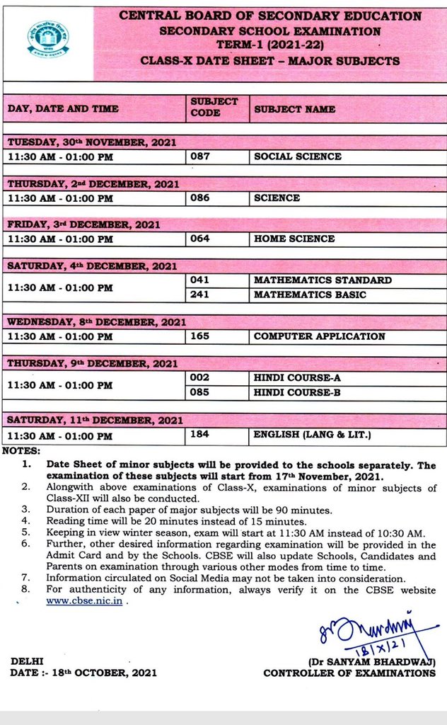 ALLENkota's tweet image. #CBSE Class 10 &amp;amp; Class 12 Term 1 Date sheet released 📚
 #cbsedatesheet
