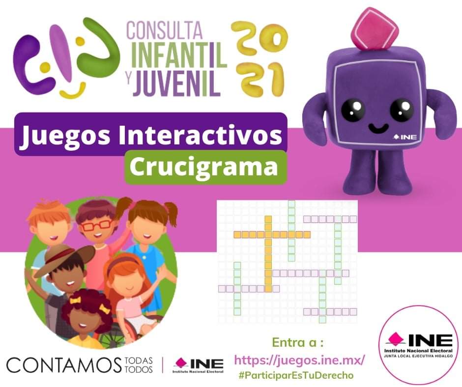 HidalgoIne's tweet photo. Diviértete con el #crucigrama  en https://t.co/BWIkPEsJHm
Con actividades interactivas orientadas a valores y derechos sobre la infancia.
 #CIJ2021 durante el mes de #NOVIEMBRE 🗳️ ¡Tu Voz es Importante!
https://t.co/KkKnFeTusT 
#ContamosTodasContamosTodos https://t.co/SlHiS0AZ9y