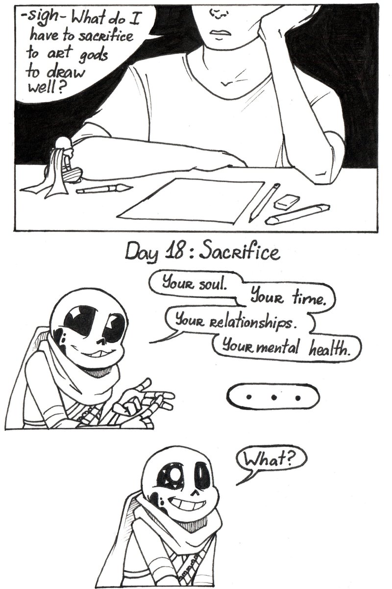 GrinningKit's tweet image. Inktobertale2021 Day 18: Sacrifice