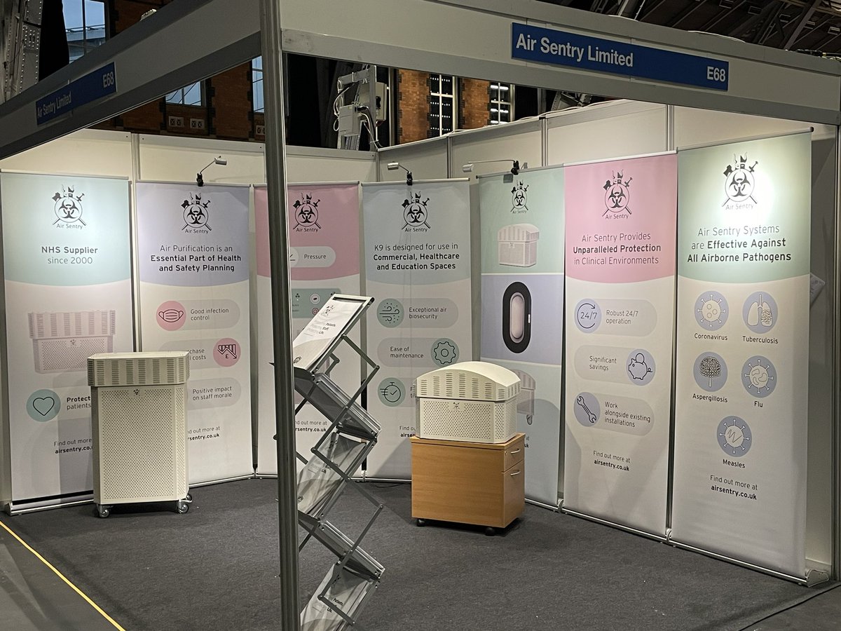 AirSentryUK's tweet photo. Stands up at Health Care Estates 2021
Pop by, say Hi - stand E68
#HCE21 #healthcareestates #ventilation #ventilationsystems #health #aerosol #airsentry https://t.co/AntxbJLasY