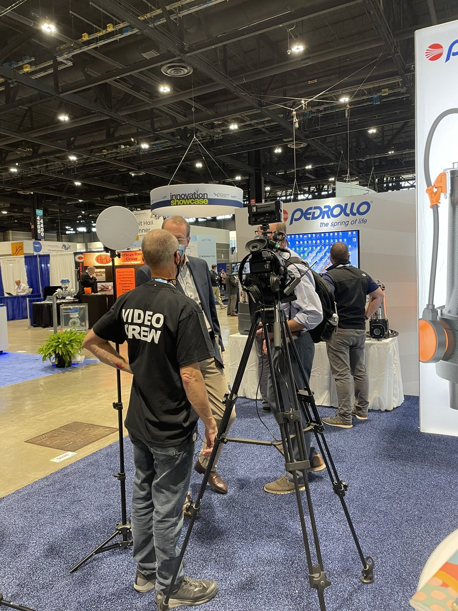 We’re excited to be here with our film crew at #WEFTEC21! Come visit the <a href="/PumpsSystemsMag/">Pumps & Systems Magazine</a> team at booth 3559!