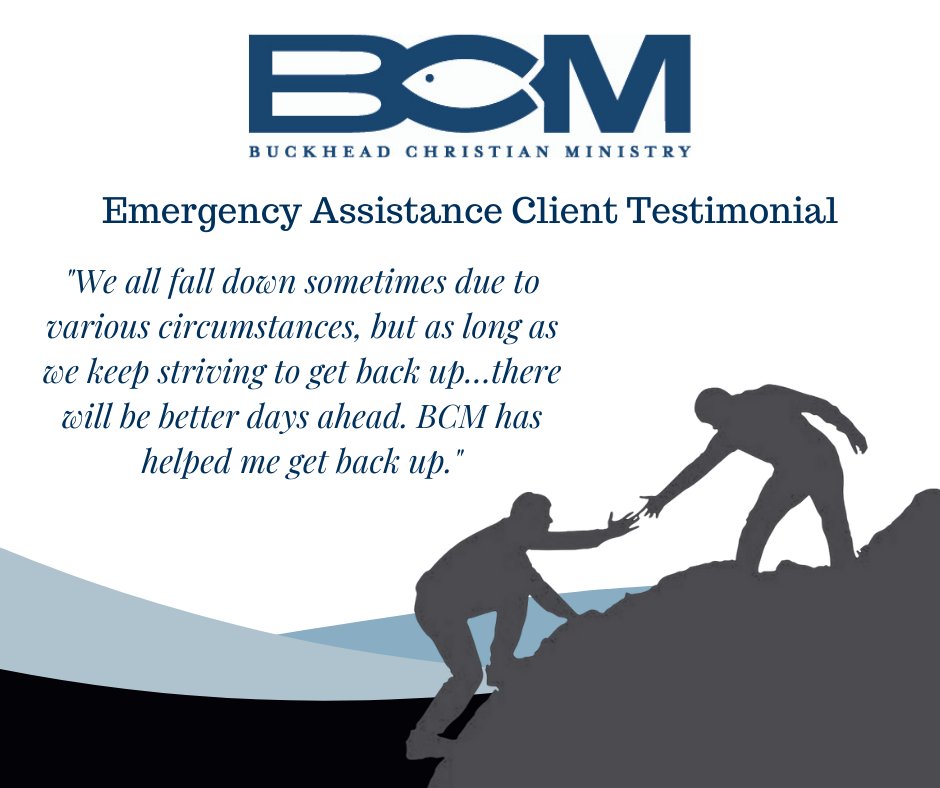 BCM’s financial assistance ministry is dedicated to forestalling eviction and utility shut-offs by providing one-time financial assistance. In fiscal year 2021, Emergency Assistance provided support to 2246 individuals in Atlanta. Donate today at 
buckheadchristianministry.org/donate/
