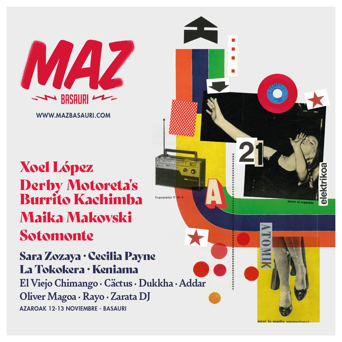 musicazul's tweet photo. [Conciertos]

Presentado el cartel de @mazbasauri con los directos de @xoellopez, Derby Motoreta's Burrito Kachimba, @MaikaMakovski, Sotomonte y más los días 12 y 13 de noviembre en Basauri.

🎟 Entradas e info en https://t.co/BhDWiey9Ay

#MAZ2021 #MAZBasauri https://t.co/ZPKGrfe49i