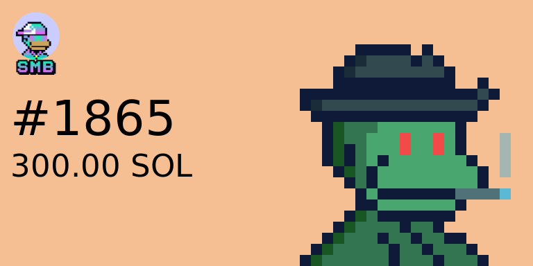 SMB_SalesBot's tweet photo. 🙉 SMB #1865 SOLD for 300.00 S◎L

→ https://t.co/Y6YoEGRfiT

🐒 @solanambs

📝 https://t.co/SCJ1ENGhXN https://t.co/mZLdbwSUfD