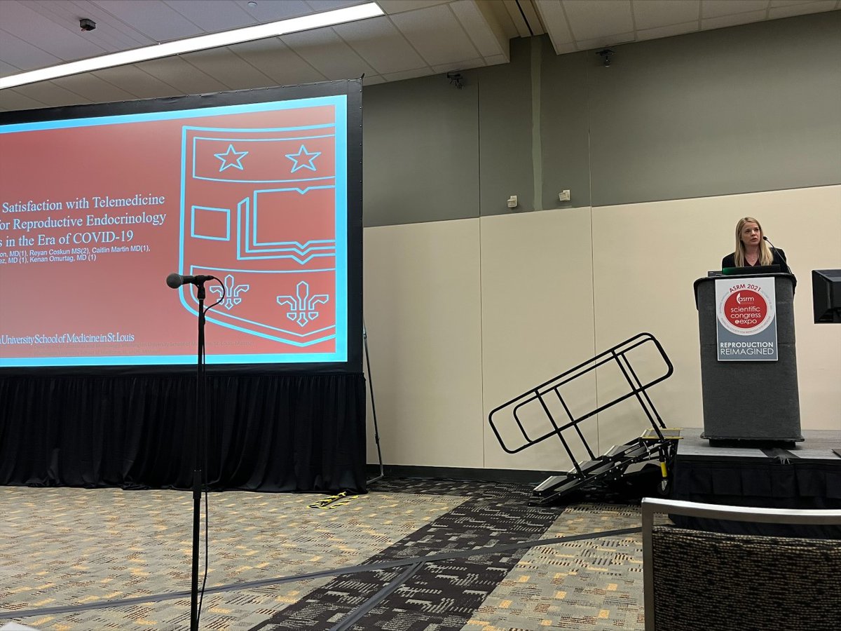 WashU_OBGYN's tweet photo. REI fellow Dr. Kelsey Anderson presenting at the 77th ASRM Scientific Congress &amp; Expo! #ASRM2021 @ReprodMed https://t.co/1y7RMKxQ0Q