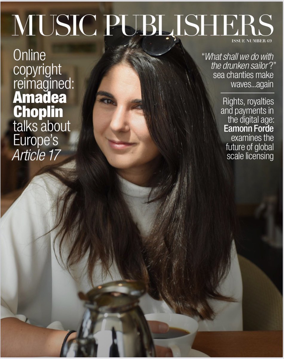 Look Ma, I’m on the cover of a magazine! Thanks so much for featuring my thoughts on the changes coming to online copyright <a href="/musicregistry/">Music Business Watch</a> 🎶