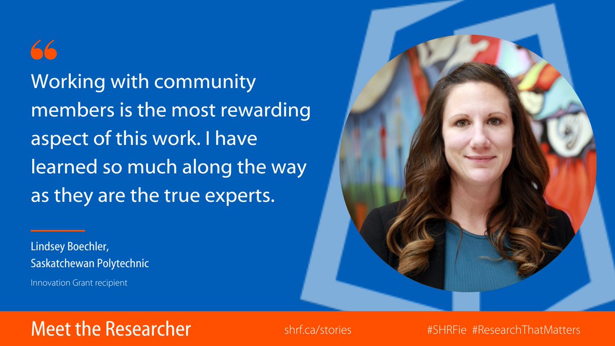 _SHRF_'s tweet photo. #MeetTheResearcher @BoechlerLindsey from @SaskPolytech whose #ResearchThatMatters is assessing the #MentalHealth support needs for #Indigenous adolescents residing in northern #Saskatchewan.
#HealthResearchWeek #SHRFie #SolutionsSK #vitrualcare https://t.co/9gJAV03QE6