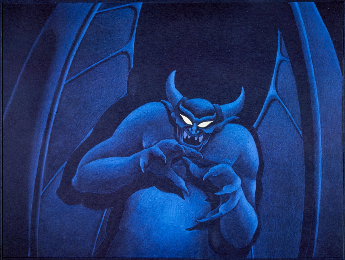 Disney's tweet image. Beware the terrifying Chernabog in this chilling concept art from Fantasia! 👿