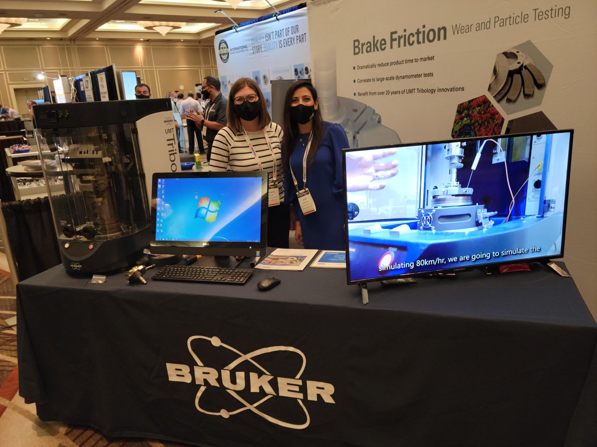 BrukerNano's tweet photo. We are live, in person and virtually, at this year's @SAEIntl International Brake Colloquium and Exhibition!
Meet the team at Booth 301 and check out our mechanical testers and tribometers.
#SAEBrake #Bruker #Tribolab https://t.co/4AYDHXfsbR