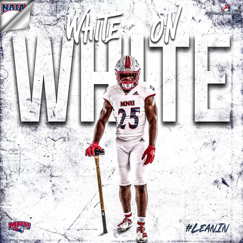 Jamaal Saine (@wh0h3) on Twitter photo Blessed to receive my very first offer to Mid America Nazarene.
#AGTG 🔴🔵
<a href="/CoachBenton3/">Venique Benton</a> <a href="/CoachTyeFrancis/">Tye Francis</a> <a href="/CoachHansen_/">Paul Hansen</a> <a href="/MNUFootball_/">MNUFootball</a> <a href="/BERKNERFOOTBALL/">BERKNER FOOTBALL</a> <a href="/CoachNine7/">Trey Bryant</a> <a href="/B_Lew_95/">Bryson Lewis</a> @RamsRecruiting <a href="/Coach_KHolloway/">Coach_KHolloway M.Ed</a> Blessed to receive my very first offer to Mid America Nazarene.
#AGTG 🔴🔵
<a href="/CoachBenton3/">Venique Benton</a> <a href="/CoachTyeFrancis/">Tye Francis</a> <a href="/CoachHansen_/">Paul Hansen</a> <a href="/MNUFootball_/">MNUFootball</a> <a href="/BERKNERFOOTBALL/">BERKNER FOOTBALL</a> <a href="/CoachNine7/">Trey Bryant</a> <a href="/B_Lew_95/">Bryson Lewis</a> @RamsRecruiting <a href="/Coach_KHolloway/">Coach_KHolloway M.Ed</a>