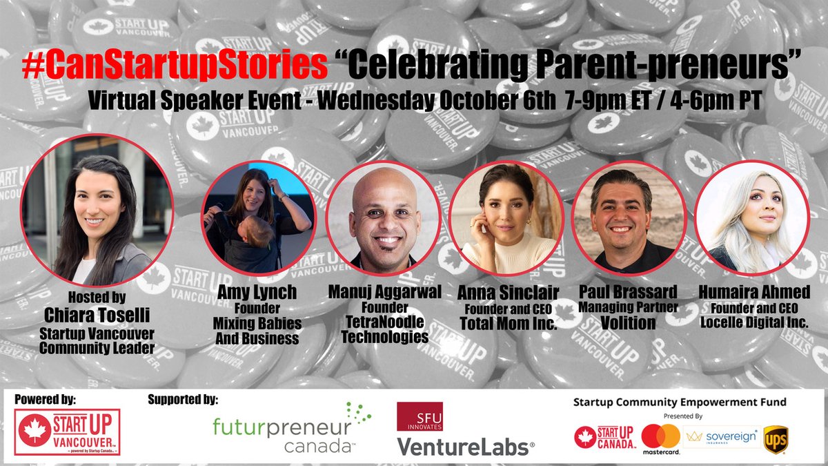 SFU VentureLabs (@sfuventurelabs) on Twitter photo Big thanks to <a href="/Startup_YVR/">Startup Vancouver</a> and the speakers who shared their inspiring stories of parenthood and success at #CanStartupStories “BALANCE: Celebrating Parent-preneurs”
If you missed this webinar, you can sign up for free to watch all our past webinars: ow.ly/NcwC50Gr6tl Big thanks to <a href="/Startup_YVR/">Startup Vancouver</a> and the speakers who shared their inspiring stories of parenthood and success at #CanStartupStories “BALANCE: Celebrating Parent-preneurs”
If you missed this webinar, you can sign up for free to watch all our past webinars: ow.ly/NcwC50Gr6tl