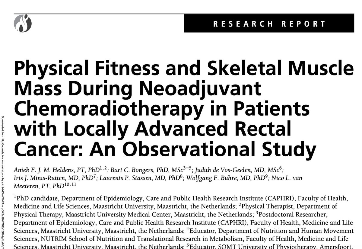 📗RESEARCH REPORTS📗

Physical Fitness and Skeletal Muscle Mass During Neoadjuvant Chemoradiotherapy in Patients with Locally Advanced Rectal Cancer: An Observational Study

ow.ly/yFoQ50Gnn6L