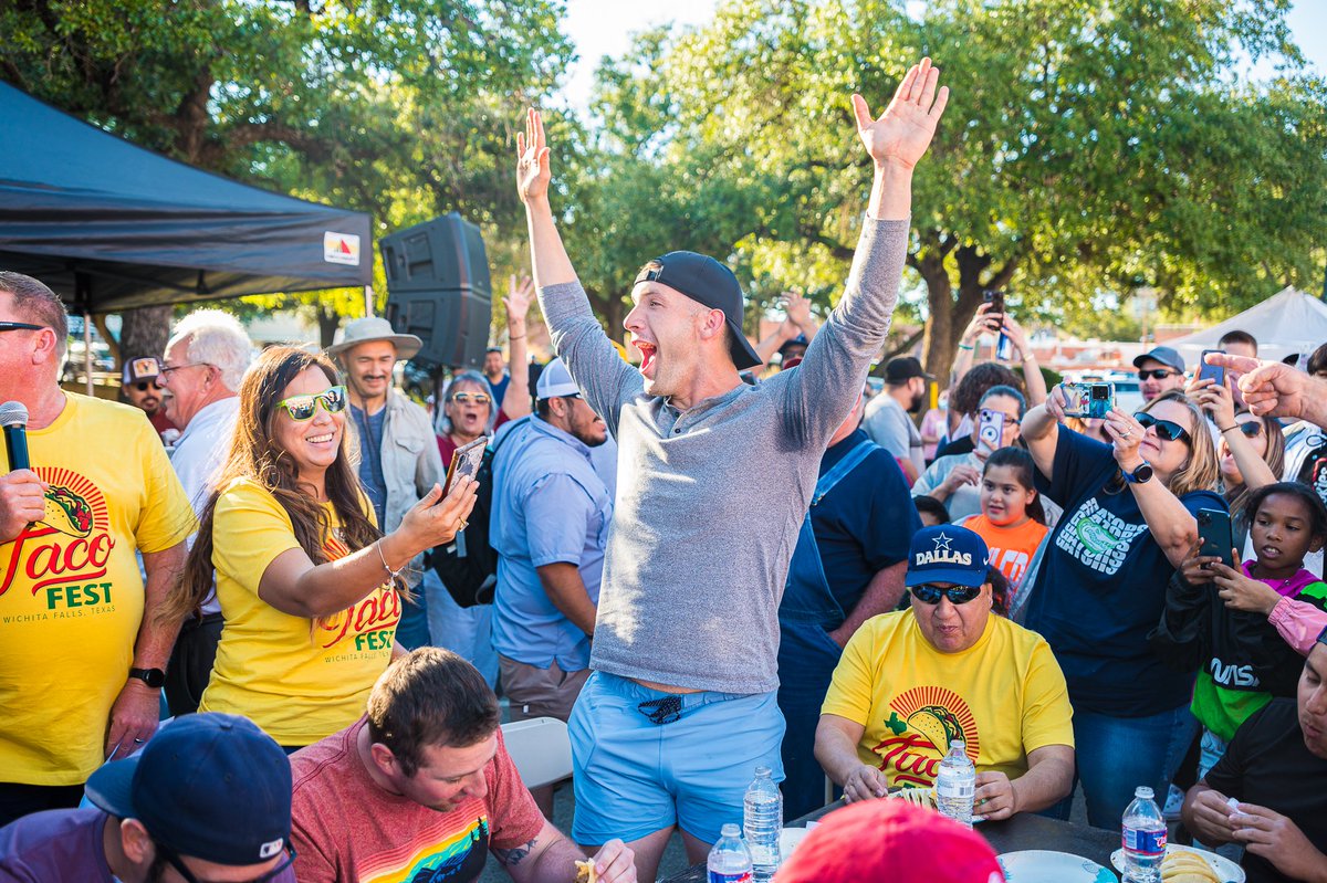 discoverwftx's tweet photo. This past Saturday, Wichita Falls had its very first Taco Fest! Huge shoutout and thank you to @Zavala_WF and Mayor Stephen Santellana for putting a great event together!🌮 https://t.co/i91cDoFeiO