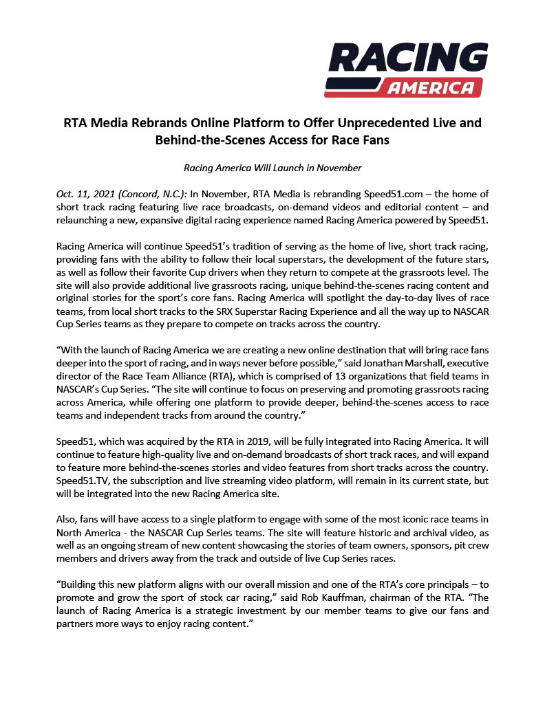 RaceTeamAllianc's tweet image. Good Morning Race Fans, head over to @RacingAmerica for updates in the coming weeks on the launch of RacingAmerica.com