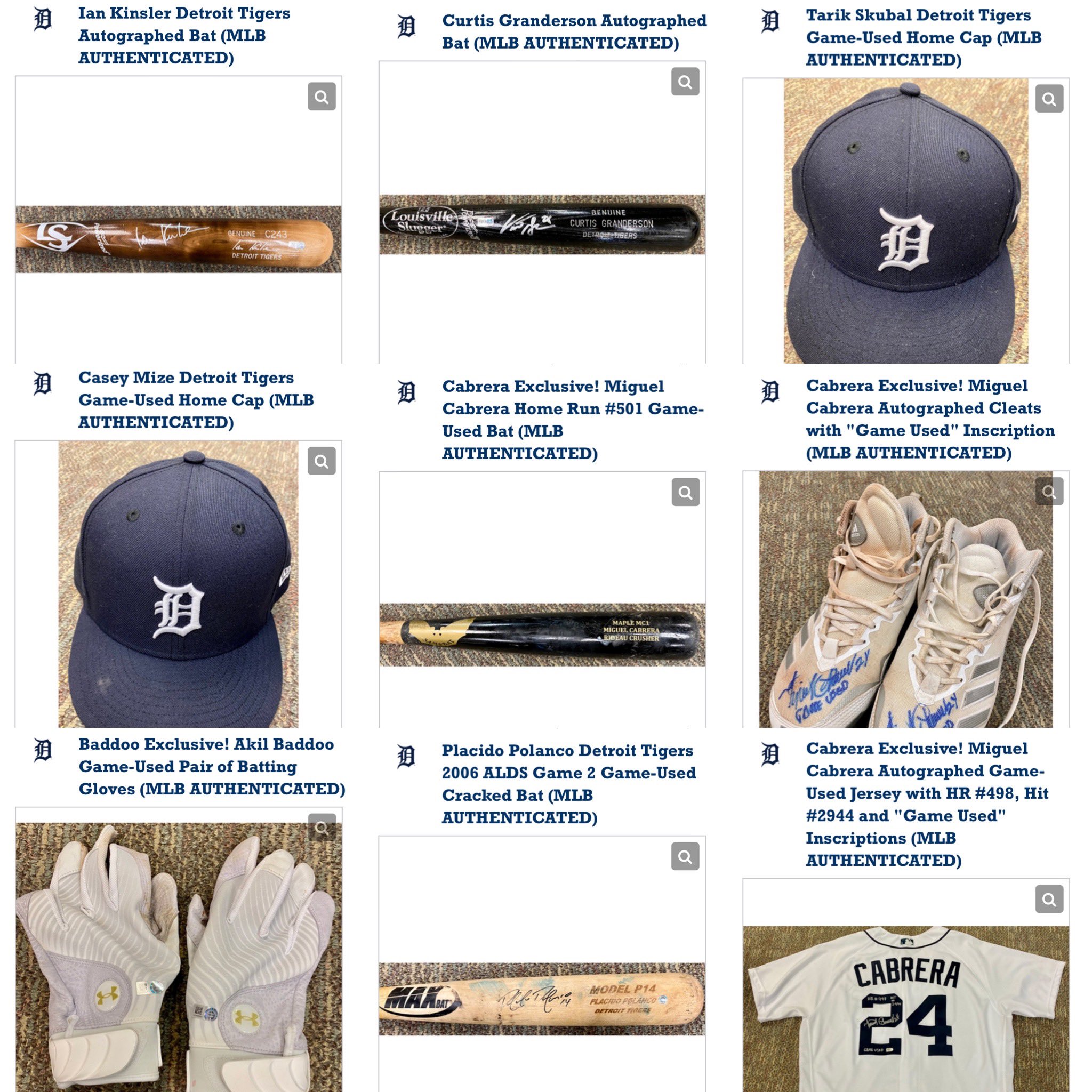 Detroit Tigers Authentics on X: Check out our new auction items: - Cabrera  Autographed Game-Used Jersey, Bats & Cleats - Baddoo Autographed Game- Used Bat, Cap, Cleats & Batting Gloves - Polanco Game-Used