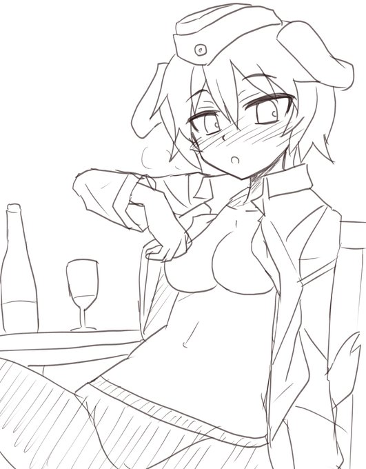 飲むと脱ぐクルピンさんラクガキ。 