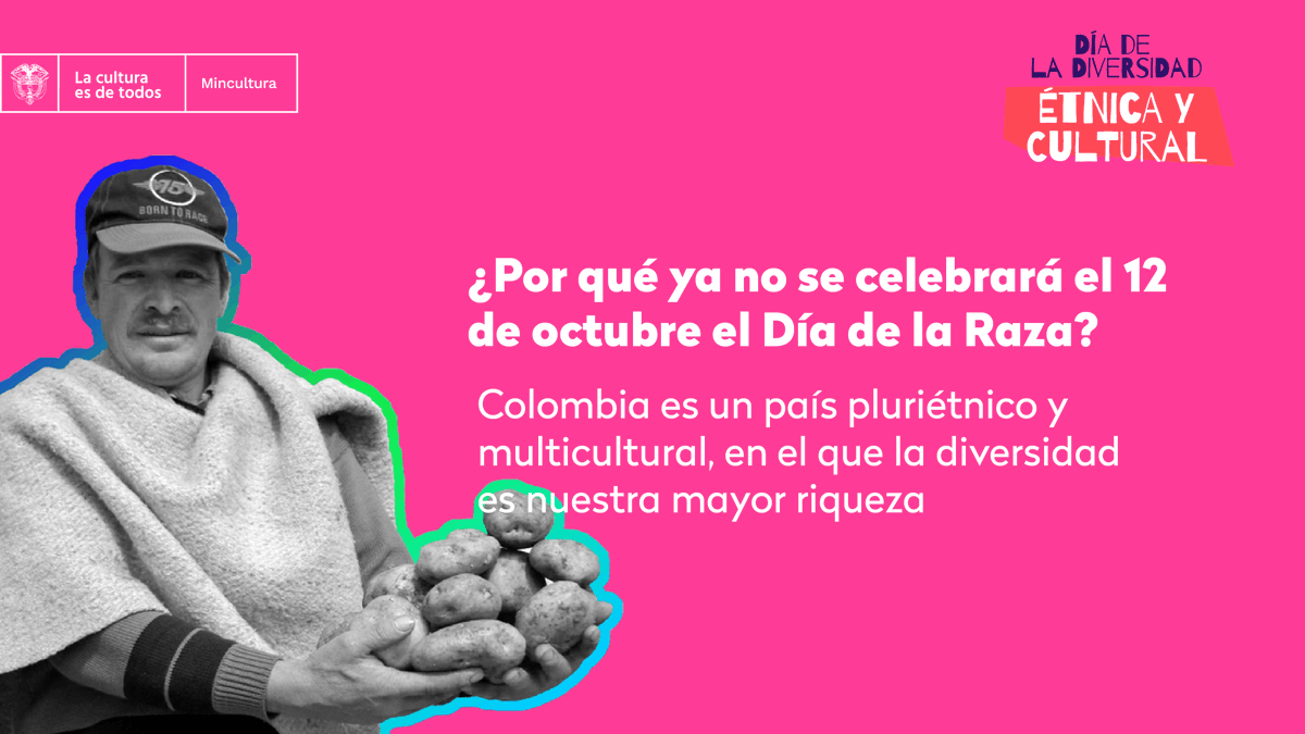 mincultura's tweet photo. ¿Sabías que 🇨🇴 no ha sido el único país en cambiar la denominación del Día de la Raza? 

Argentina: Día del Respeto a la Diversidad Cultural
Belice: Día Panamericano
Costa Rica: Día de las Culturas
Ecuador: Día de la Interculturalidad y la Plurinacionalidad

#CelebraTuDiversidad https://t.co/jX4XwFcIhh