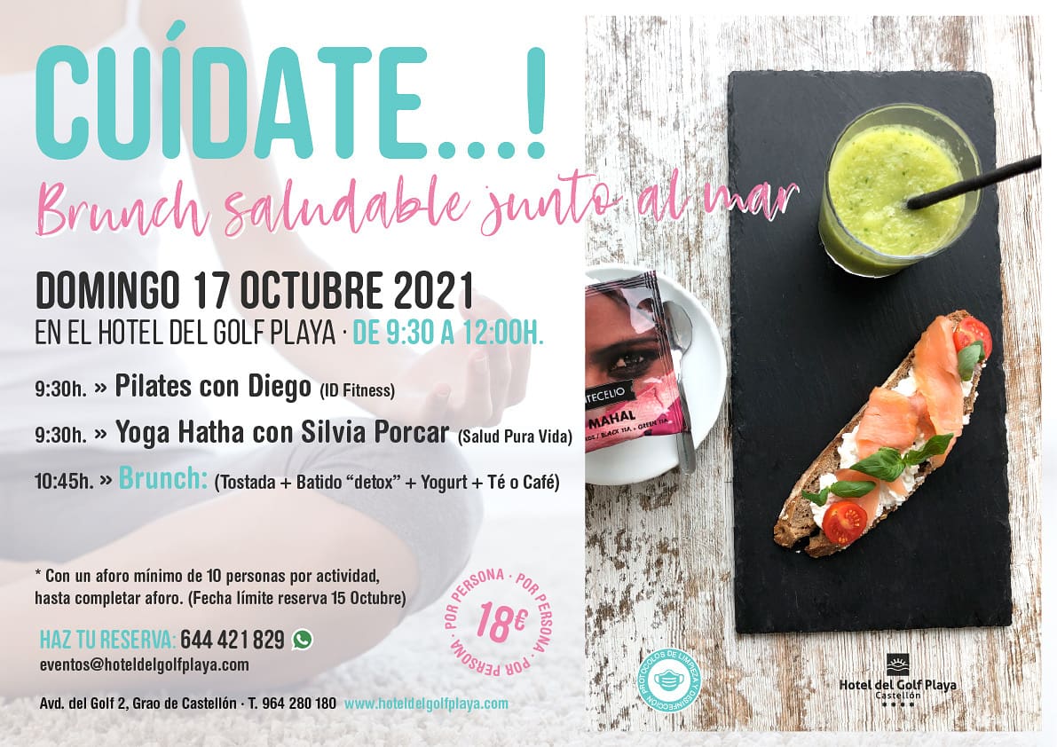 HotelGolfPlaya's tweet photo. 👉 Este domingo disfruta de una mañana saludable 🧘‍♀️🤸 ☀️🍹con solo mandar un WhatsApp al 644421829 🙌

#domingosaludable #hoteldelgolfplaya #adepla #yogacastellon #pilatescastellon https://t.co/QKd5dUyEdc