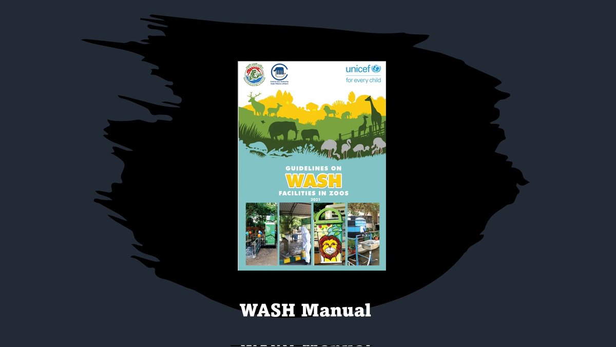 CZA_Delhi's tweet photo. Wash Guidelines - A collaborative publication of CZA & UNICEF to provide guidance on designing and maintaining facilities for drinking water, public toilets, hand wash stations and solid & liquid waste management system in zoos.
#zooconference https://t.co/dGwfBcBO93