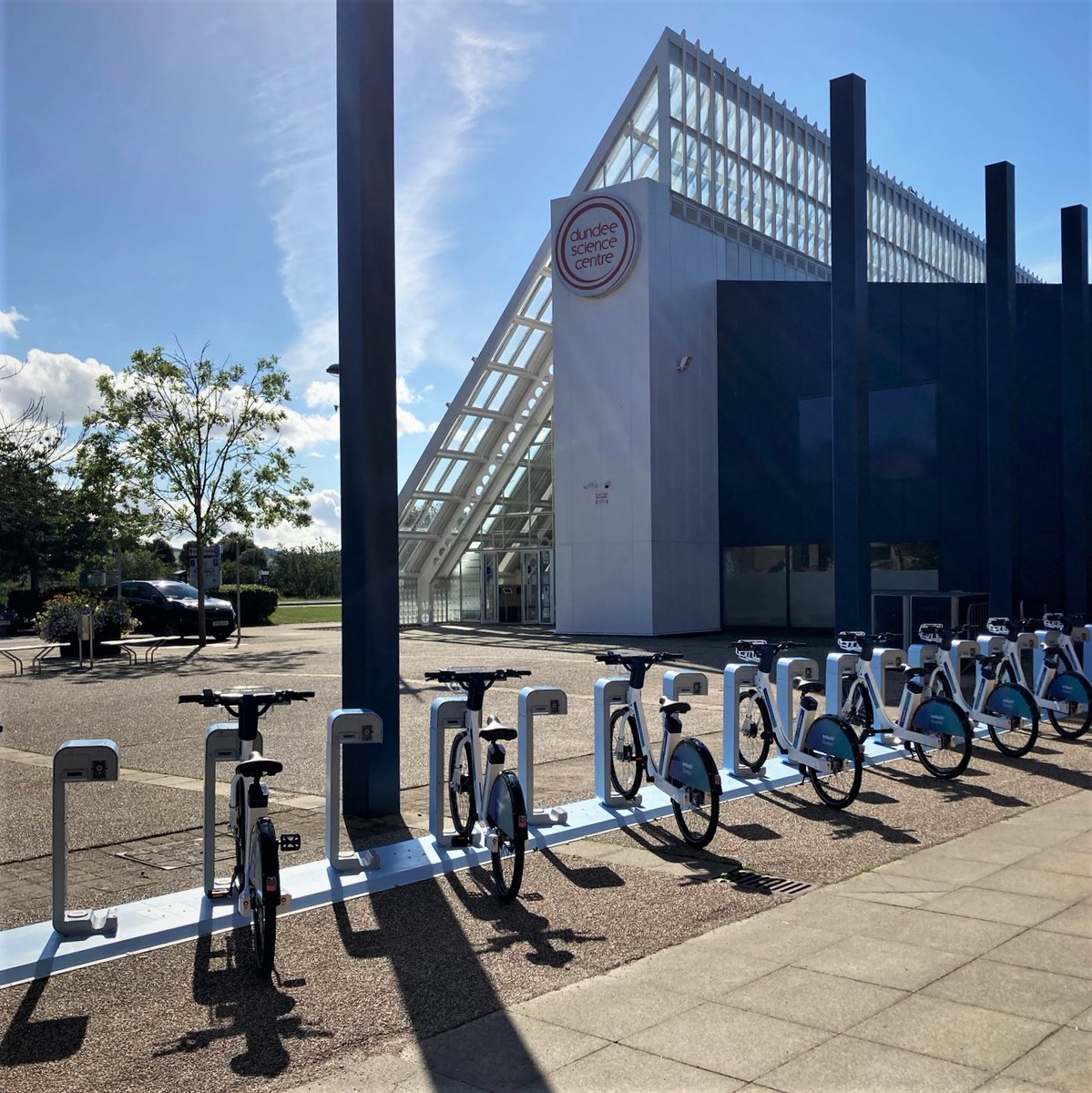 rideondundee's tweet photo. We are excited to announce that we have two new docking stations available for use! π²ππ You can find of these beside @DundeeSciCentre and @DCAdundee with the other beside the newly opened @DundeeCycleHub at Waterfront Place! πππ#embarkdundee #ebikes #sharedmobility https://t.co/DMKAsSbBTN