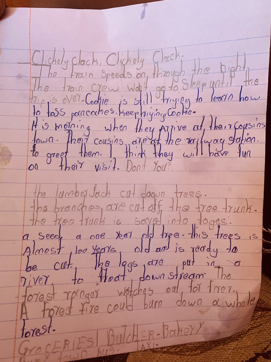 After soccer a little writing ✍️ story