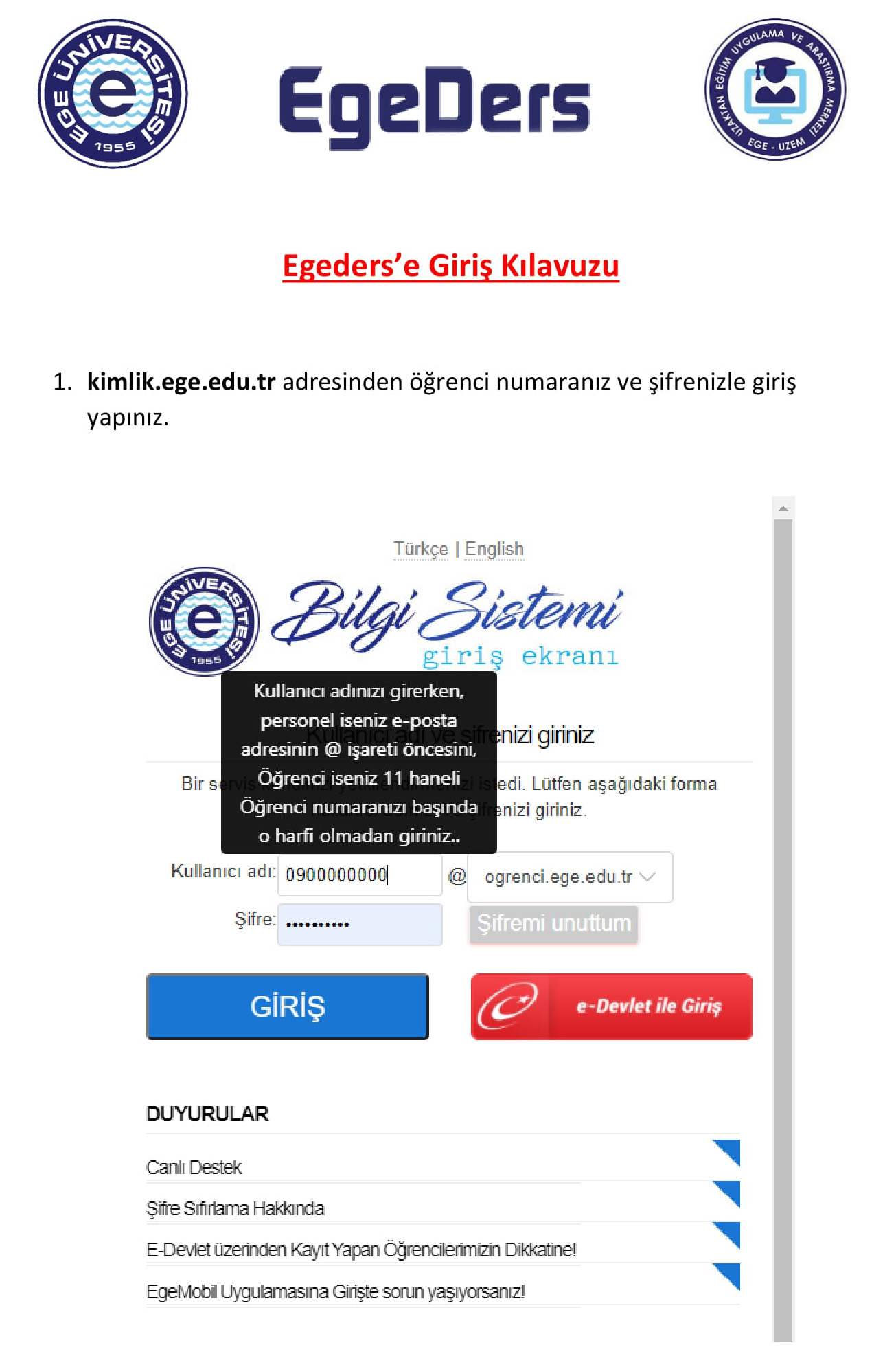 ege universitesi universiteege twitter