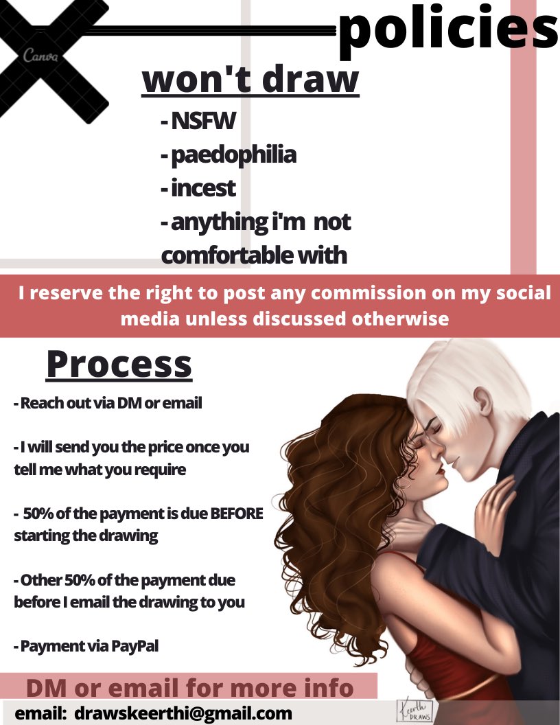 KeeDraws's tweet image. Hey guys! I just opened up my commissions 🥳
If you’re interested, please reach out via DM or email :)