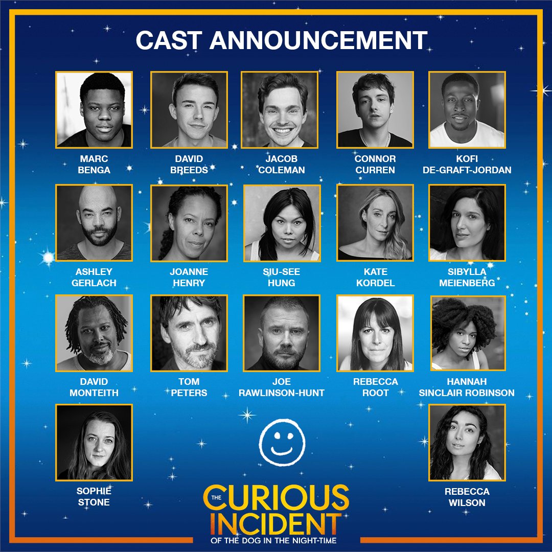 We're delighted to introduce you to our new #CuriousIncident cast! We can't wait to bring this phenomenal play to a venue near you on our 10th anniversary UK and Ireland tour.