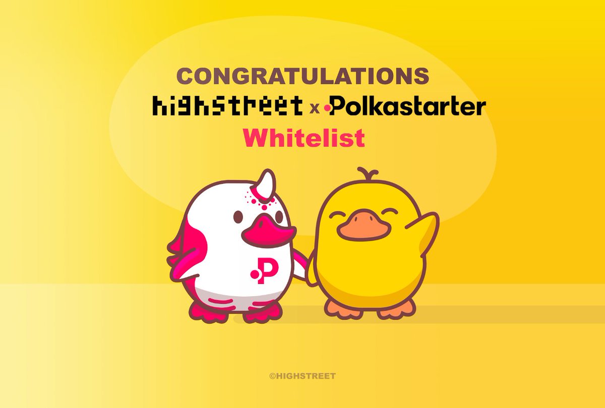 highstreetworld's tweet photo. 📢Highstreet's First IDO Starts NOW @polkastarter 
🥳Link below to purchase if whitelisted
🐣Ticker: $HIGH
🏆Vesting: 50% unlocked on October 14, 2021, with the remaining 50% unlocked 4 months later
🌙Price per token: US$1.00
https://t.co/w37w8uzjlJ https://t.co/qSWKNM7FjM