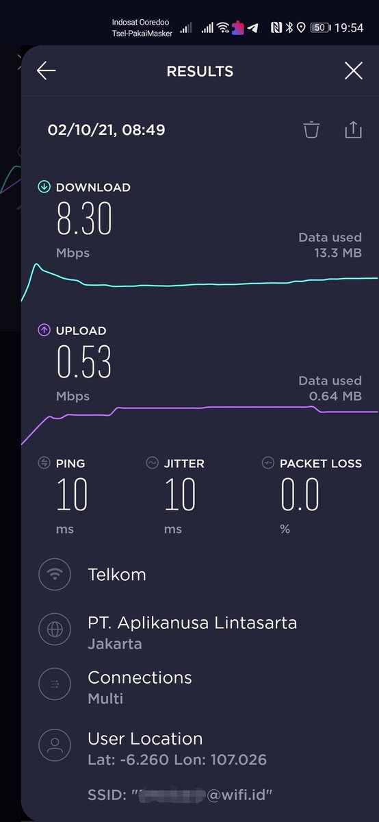 qytwit's tweet photo. @wifi_id Sy pasang 50Mbps tp cm dpt speed segini. Komplen puluhan kali ga ada perubahan https://t.co/LkqOlmBRsW