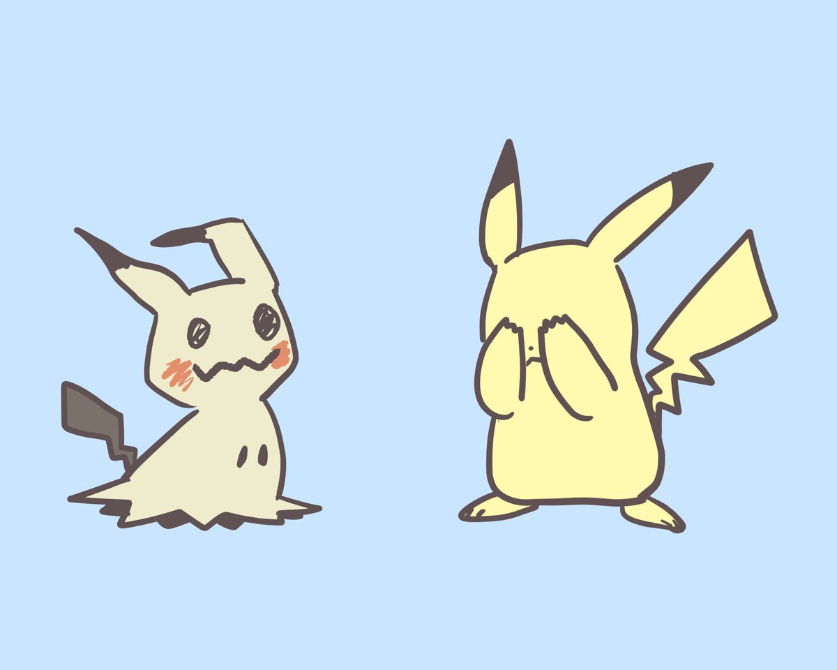 pikachu pokemon (creature) no humans simple background blue background :3 closed mouth standing  illustration images