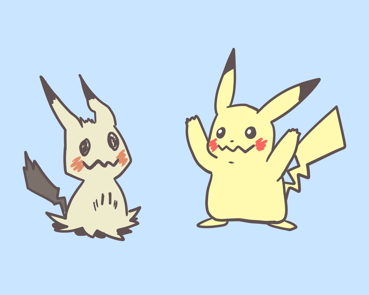 pikachu pokemon (creature) no humans simple background blue background :3 closed mouth standing  illustration images