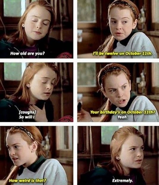 officialfye's tweet photo. This is the only day you can retweet this... Happy Birthday to Annie and Hallie from The Parent Trap! 🎂 https://t.co/A0MqQ2saKh