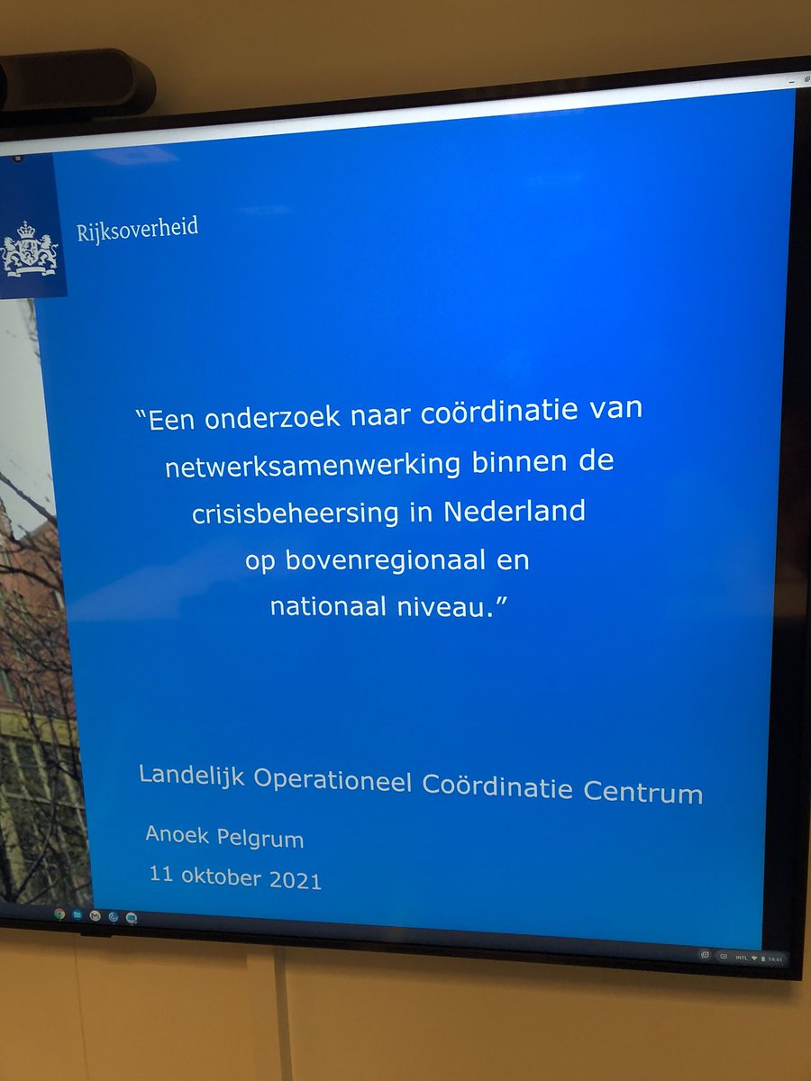 Presentatie gekregen van de masterthesis in het kader van de Master Besturen van Veiligheid van Anoek Pelgrum. Mooi onderzoek met goede inzichten die leiden tot waardevolle aanbevelingen voor ons werkveld.