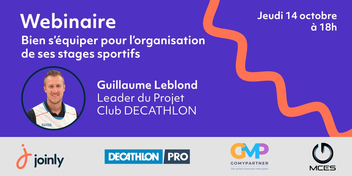 ⏳ J-3 avant le webinaire : Réussir l'organisation de ses stages sportifs 

🔍 Tour de table des intervenants : retrouvez Guillaume LEBLOND, Leader Projet Club chez DECATHLON. 

📅 Rendez-vous jeudi à 18h avec <a href="/DecathlonPro/">Decathlon PRO</a>, @GoMyPartner et <a href="/MCES_officiel/">MCES Officiel</a> !