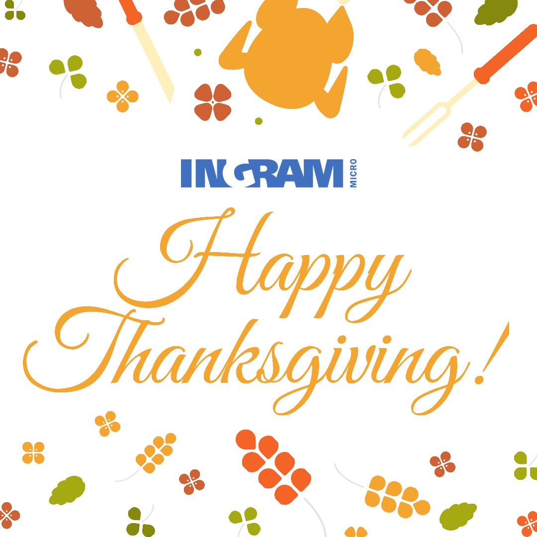 IngramMicroCA's tweet photo. Happy Thanksgiving! Have a blessed and joyful day, filled with gratitude. πππ #ingrammicrostrong #oneingram #ignite https://t.co/ryMgFEjon3