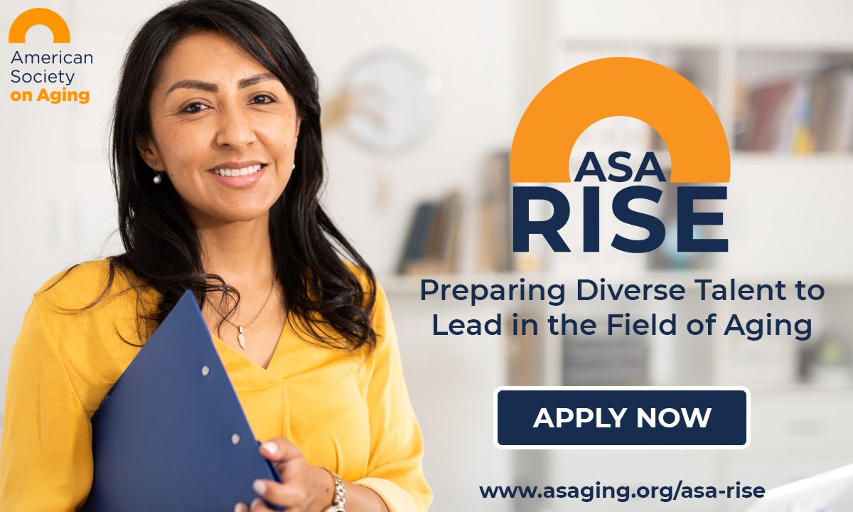 ASAging's tweet photo. #ASARise is a 20-week intensive training and mentorship program for BIPOC-identified professionals within the field of aging that covers fundamental principles of advocacy, social justice & leadership development. Applications are due Oct 15: https://t.co/BpnlUT9qts https://t.co/SpzRcJTRiP